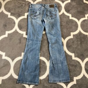 Silver Jeans Womens Size 26 Eden Bootcut Whiskered Jeans Blue Denim